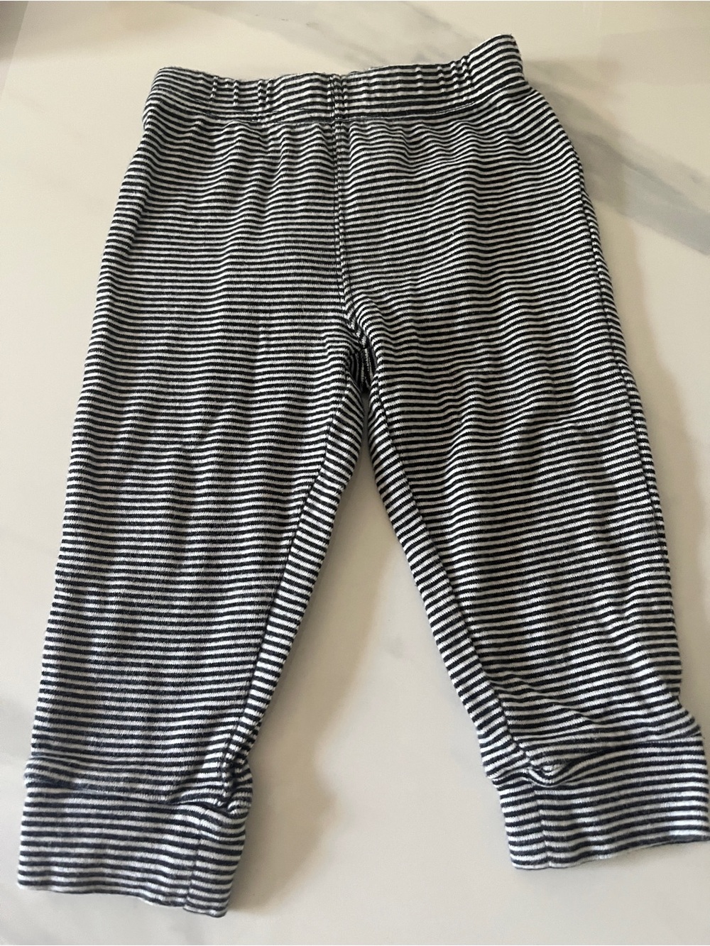 Carters Baby Jack o Lantern Black & White Striped Knit Bottoms Size 12M